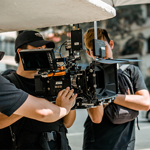 two people using a camera
