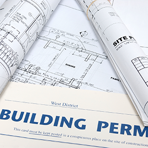 building permits, blueprints