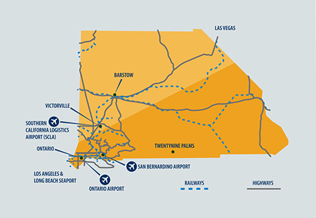 map of San Bernardino county region